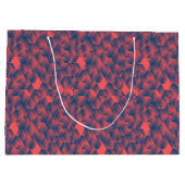 Rot- und blau geometrisch gemustertes Geschenktüte (Rückseite)