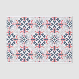 Rot und blau geometrische Muster decoupage Seidenpapier