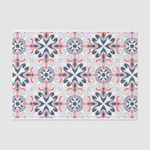 Rot und blau geometrische Muster decoupage Seidenpapier