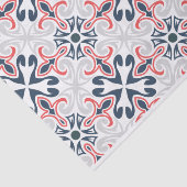 Rot und blau geometrische Muster decoupage Seidenpapier (Ausschnitt)