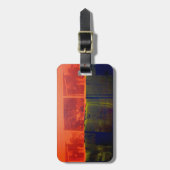 Rot und Blau Gepäckanhänger (Vorderseite vertikal)