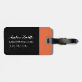 Rot und Blau Gepäckanhänger (Rückseite horizontal)