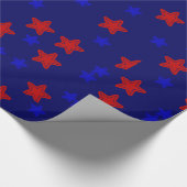 Rot und Blau - Geschenkpapier (Ecke)