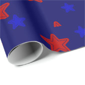 Rot und Blau - Geschenkpapier (Rolleneckpunkt)