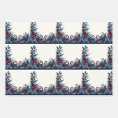 Rot und Blau Geschenkpapier Set (Vorderseite 3)