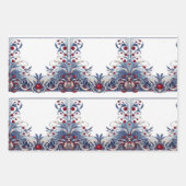 Rot und Blau Geschenkpapier Set (Vorderseite)