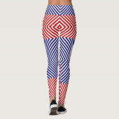 Rot und Blau, gestreift Leggings (Rückseite)