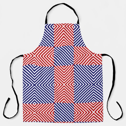 Rot und Blau, gestreift Schürze (Vorderseite)
