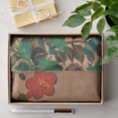 Rot und Blau gestrichene Blume für Dekoupage Seidenpapier (Geschenk)