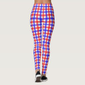 Rot und Blau Gingham Leggings (Rückseite)