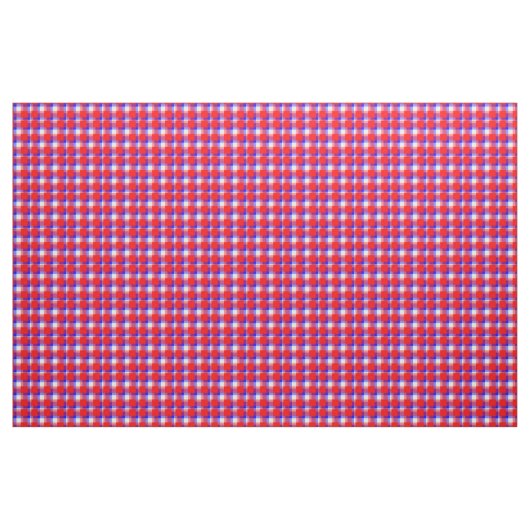 Rot und Blau Gingham Stoff (Yard (91,4 cm))