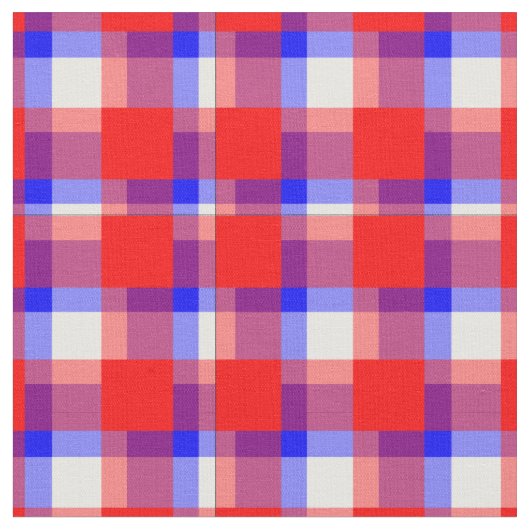 Rot und Blau Gingham Stoff (Nahaufnahme)