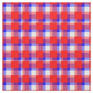 Rot und Blau Gingham Stoff