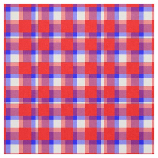 Rot und Blau Gingham Stoff (Muster)
