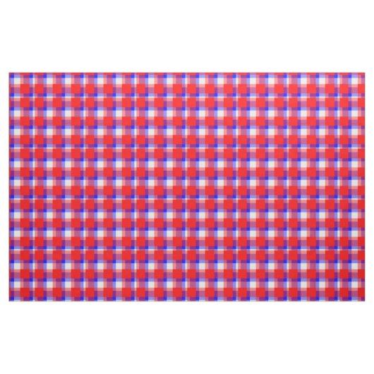 Rot und Blau Gingham Stoff (Fat Quarter (45,7 x 55,9 cm))