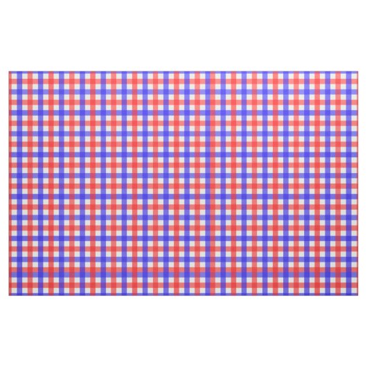 Rot und Blau Gingham Stoff (Yard (91,4 cm))