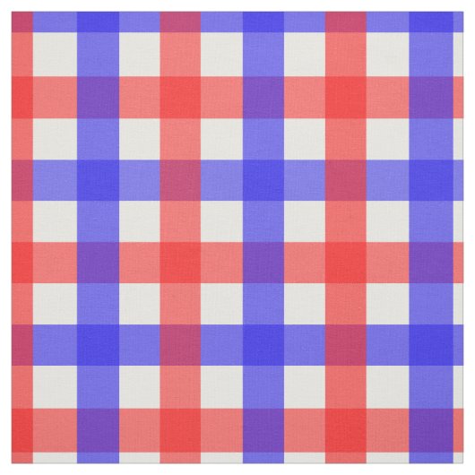 Rot und Blau Gingham Stoff (Muster)
