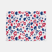 Rot und Blau Herz Blanket Fleecedecke (Vorderseite (Horizontal))