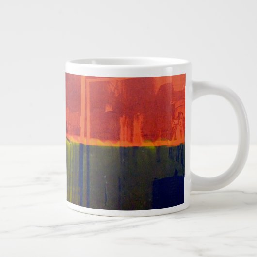 Rot und Blau Jumbo-Tasse (Rechts)