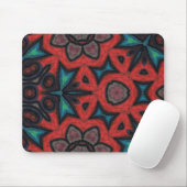 Rot und Blau Kaleidoskop Mandala Blumenmuster Mousepad (Mit Mouse)