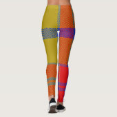 Rot und Blau Kariert Leggings (Rückseite)