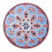 Rot und Blau Keramik Pull Keramikknauf (Vorderseite)