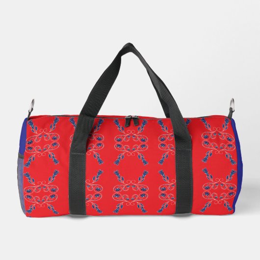 Rot und Blau klein Duffle Bag (Rückseite)