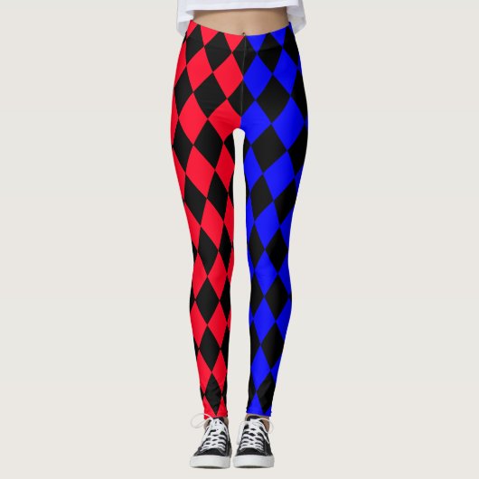 Rot und Blau Legging Leggings (Vorderseite)