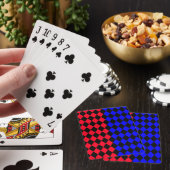 Rot und Blau Legging Spielkarten (In Situ)