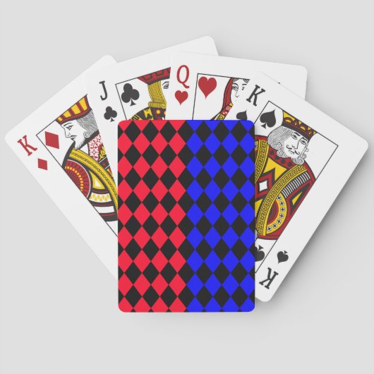 Rot und Blau Legging Spielkarten (Rückseite)