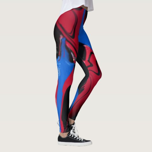 Rot und Blau Leggings (Rechts)