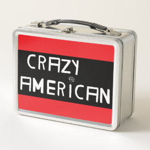 Rot und Blau Metall Brotdose