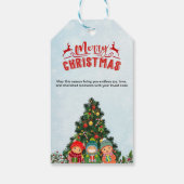 Rot und blau Minimalistisch Frohe Weihnachtsgesche Geschenkanhänger (Rückseite)