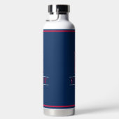 Rot und Blau Mit Monogramm Trinkflasche (Rechts)