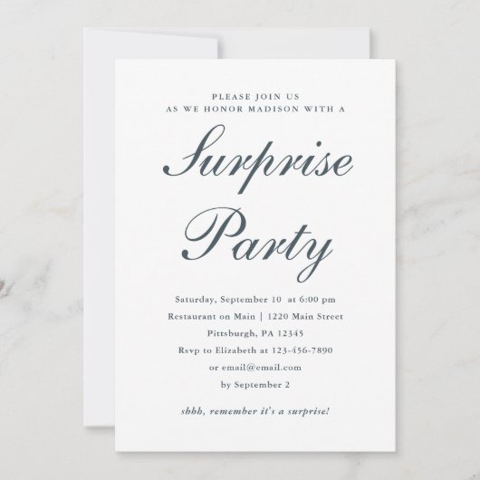 Rot und Blau mit weißem Polka Dots Überraschendes Einladung (Vorderseite)