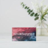 Rot und Blau Moderne Farbe Visitenkarte (Stehend Vorderseite)