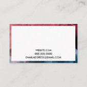 Rot und Blau Moderne Farbe Visitenkarte (Rückseite)