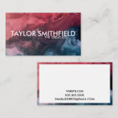 Rot und Blau Moderne Farbe Visitenkarte (Vorne/Hinten)