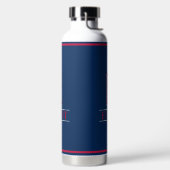 Rot und Blau Monogrammiert Trinkflasche (links)