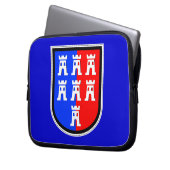Rot und Blau, muss es sein Laptopschutzhülle (Vorderseite Links)