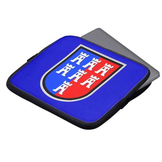 Rot und Blau, muss es sein Laptopschutzhülle (Vorne Oben)