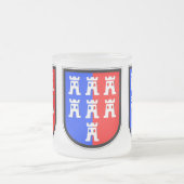 Rot und Blau, muss es sein Mattglastasse (Mittel)
