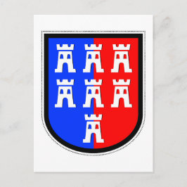 Rot und Blau, muss es sein Postkarte