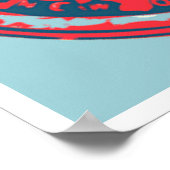 Rot und Blau NOLa Wasserzähler Poster (Ecke)