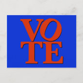 Rot und Blau Postkarte (Vorderseite)