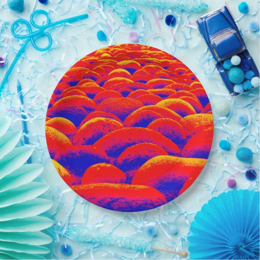 Rot und Blau Rockscape Pappteller (Party)