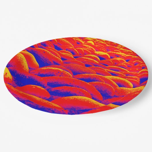 Rot und Blau Rockscape Pappteller (Schrägansicht)