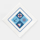 Rot und Blau Serviette (Ecke)