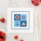 Rot und Blau Serviette (Beispiel)