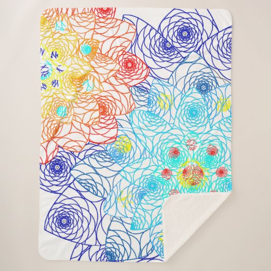 Rot und Blau Sherpadecke (Vorderseite)